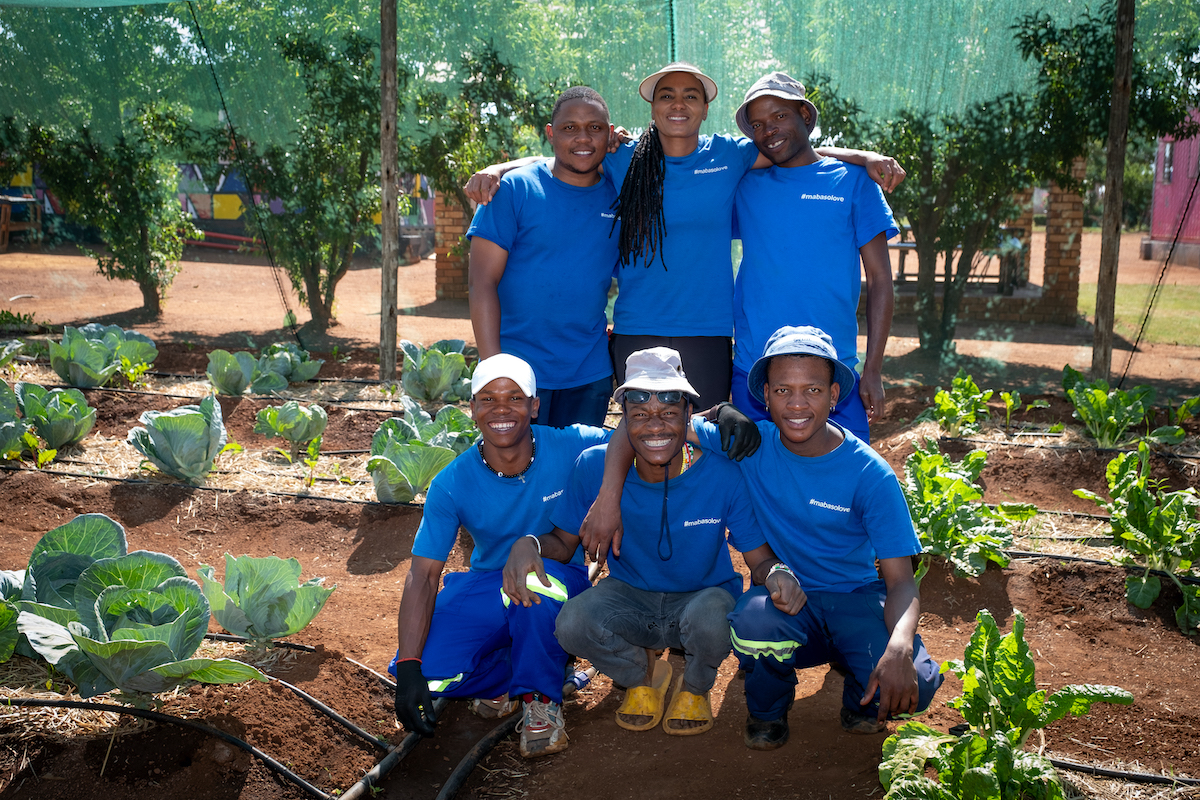 organic gardening team at the winnie mabaso foundation