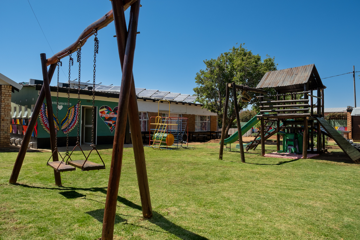 children playground area inside the winnie mabaso foundation ilamula house