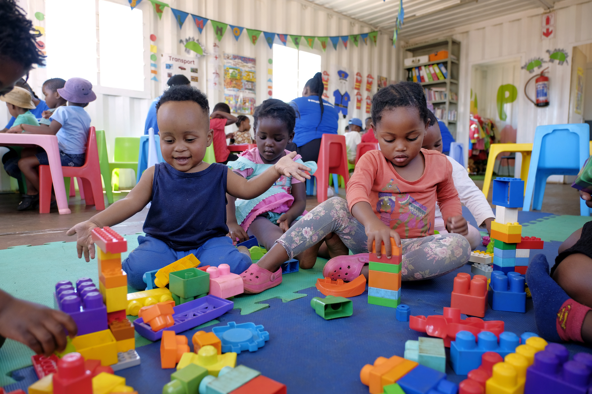 tiny tots playing and having fun with the winnie mabaso foundation